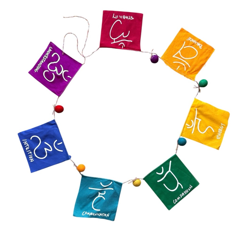 NEW World Market Artisan Gifts Chakra Flags
